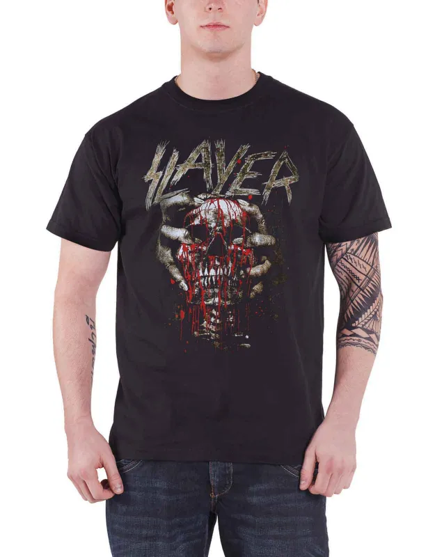 Slayer Skull Clench T Shirt sold by Paradiso Clothing