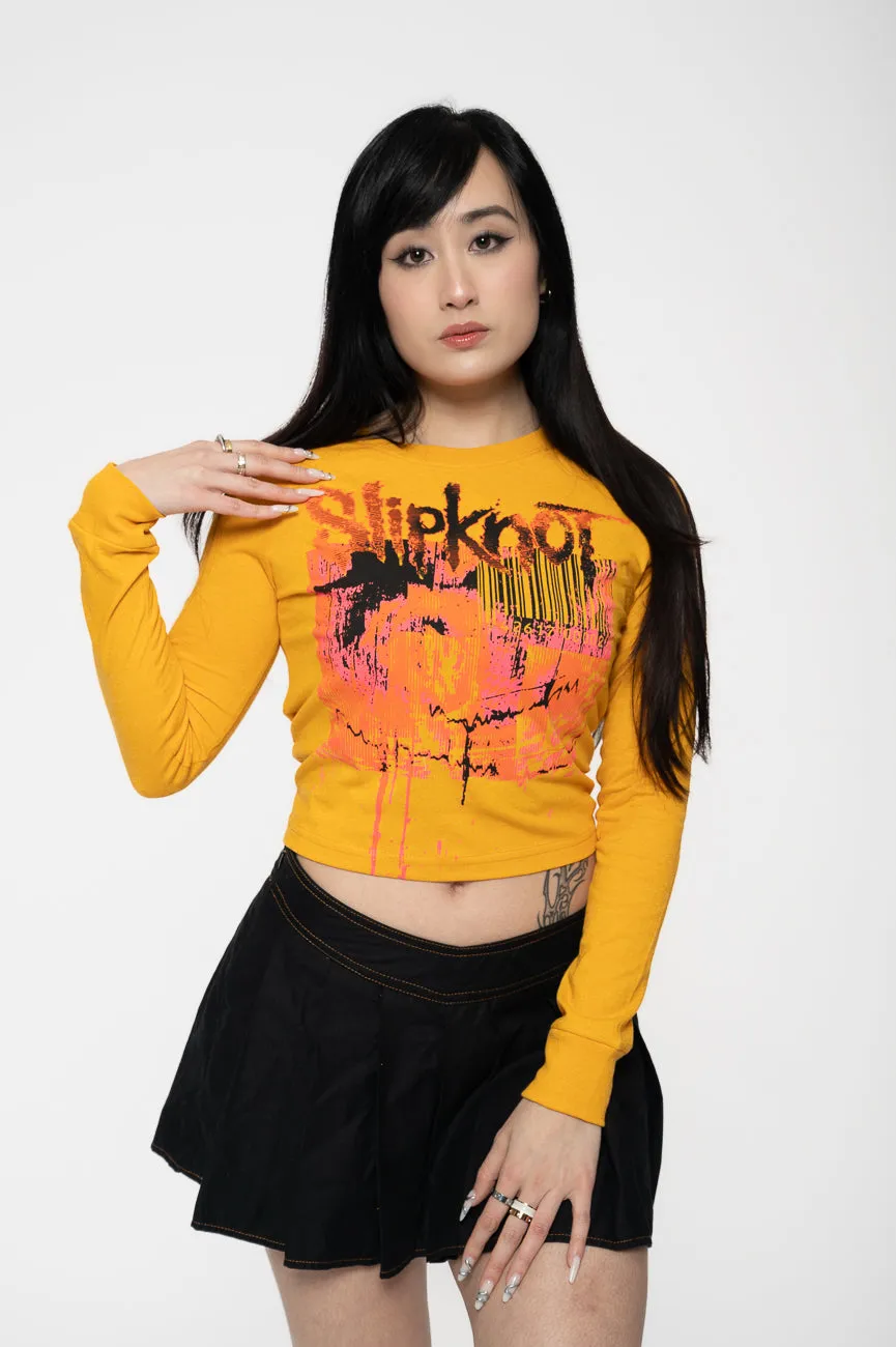 Slipknot The End So Far Barcode Long Sleeve Crop Top sold by Paradiso Clothing