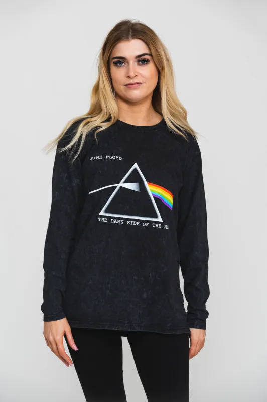 Pink Floyd Dark Side Of The Moon Dip Dye Long Sleeve sold by Paradiso Clothing