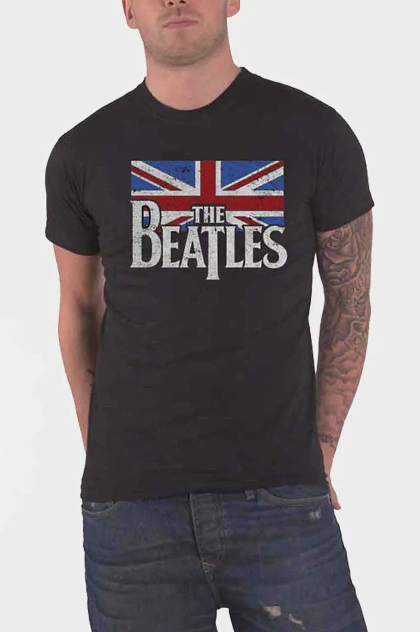 The Beatles Drop T Band Logo and Vintage Flag Tee sold by Paradiso Clothing product image thumbnail 3