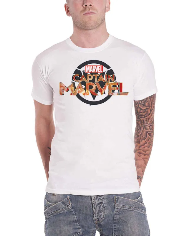 Captain Marvel  Crest Logo T Shirt sold by Paradiso Clothing