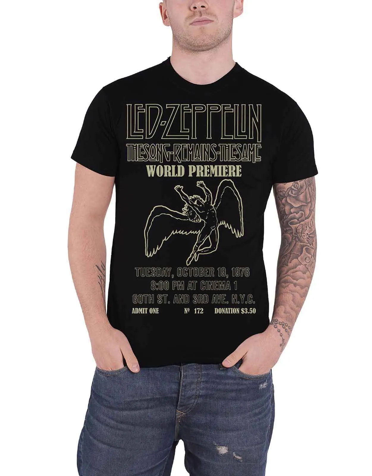 Led Zeppelin TSRTS World Premier T Shirt sold by Paradiso Clothing