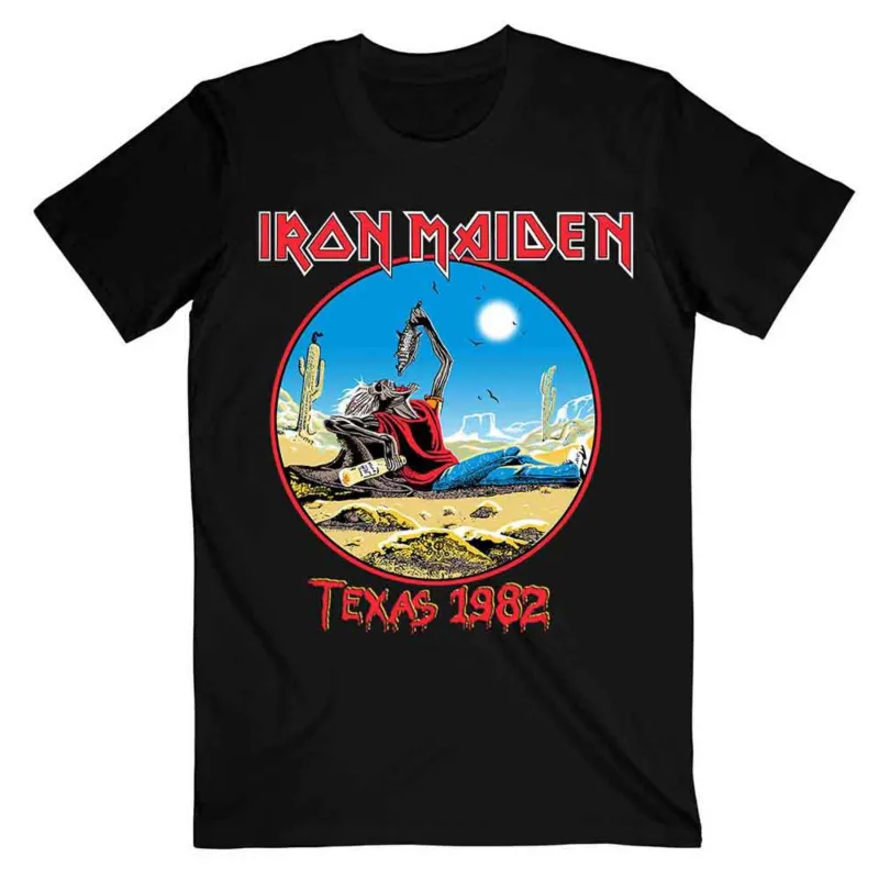 Iron Maiden The Beast Tames Texas 1982 Tour T Shirt sold by Paradiso Clothing