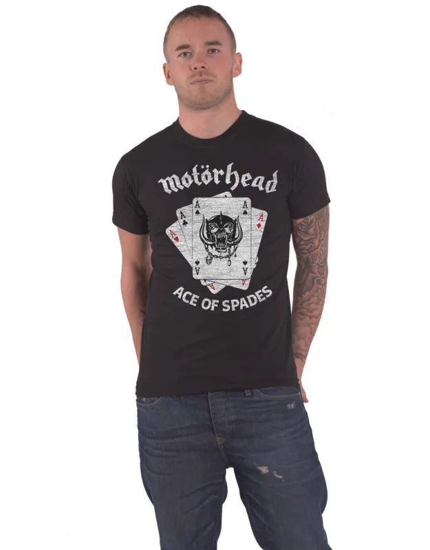 Motorhead Flat War Pig Aces T Shirt sold by Paradiso Clothing