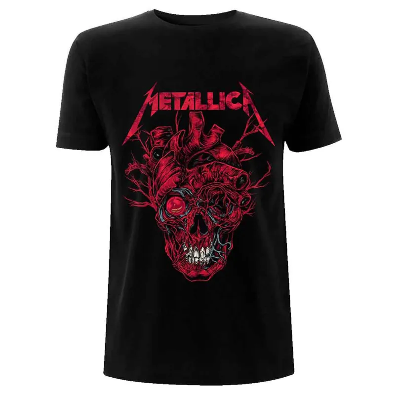 Metallica Heart Skull T Shirt made by Paradiso Clothing