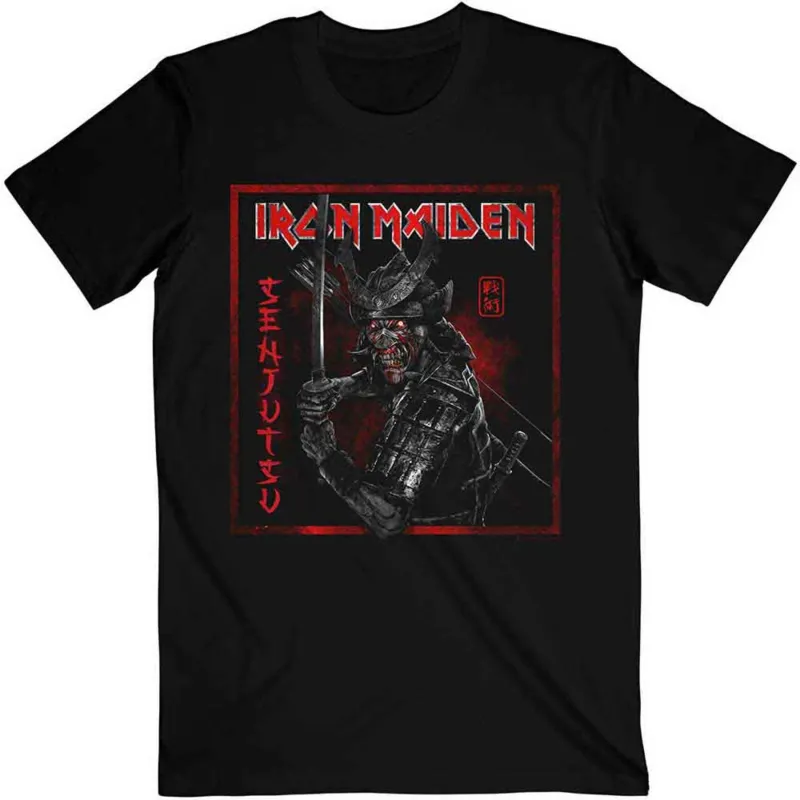 Iron Maiden Senjutsu Cover Distressed T Shirt sold by Paradiso Clothing