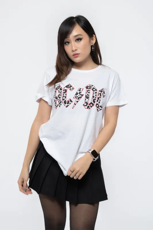 AC/DC Mono Leopard Print Skinny Fit T Shirt sold by Paradiso Clothing