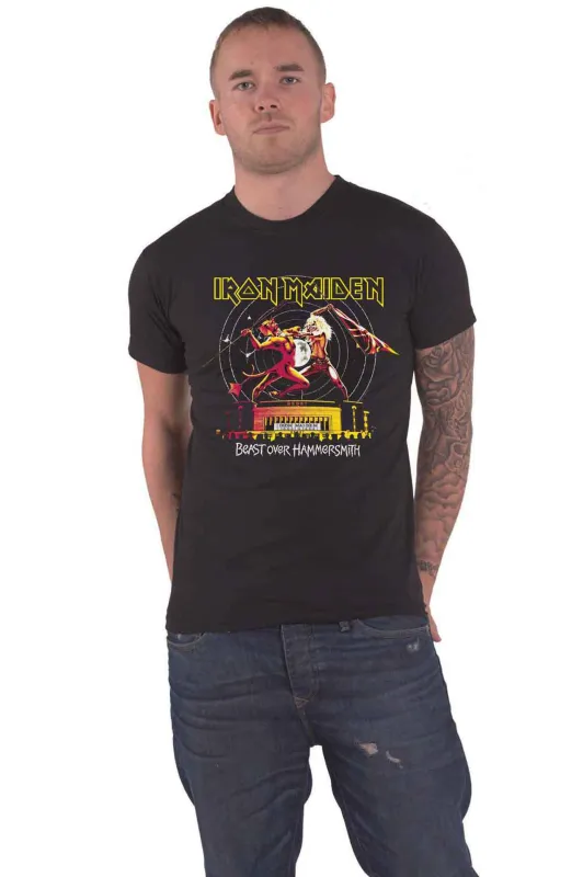 Iron Maiden Beast Over Hammersmith Eddie and Devil Tonal T Shirt sold by Paradiso Clothing