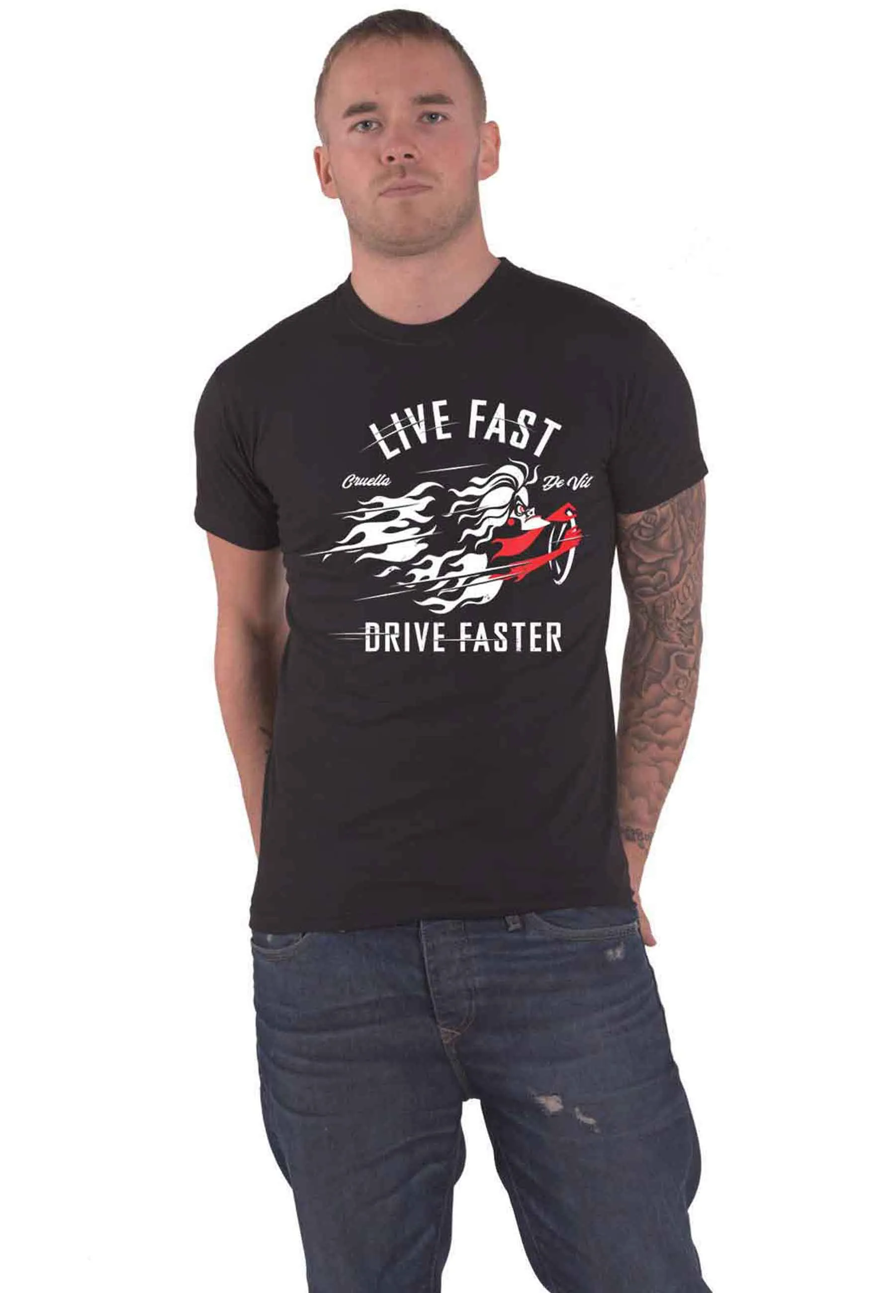 101 Dalmations Cruella Live Faster T Shirt sold by Paradiso Clothing