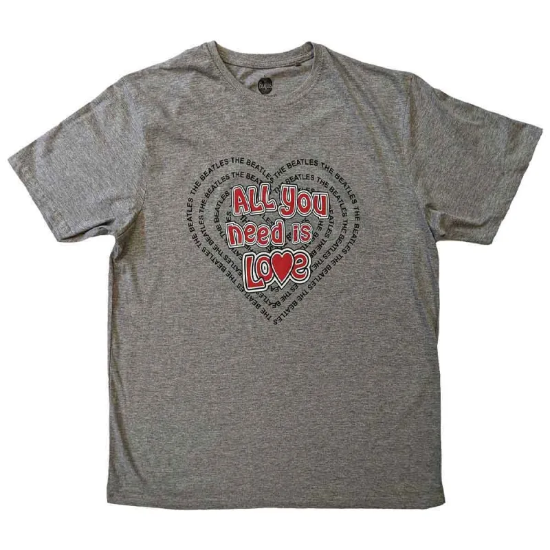The Beatles All You Need Is Love Heart T Shirt sold by Paradiso Clothing