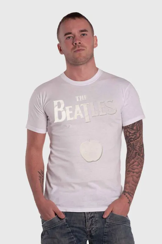 The Beatles Hi-Build Logo and Apple T Shirt sold by Paradiso Clothing