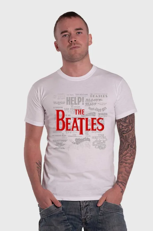 The Beatles Song Titles Puff Print Tee made by The Beatles