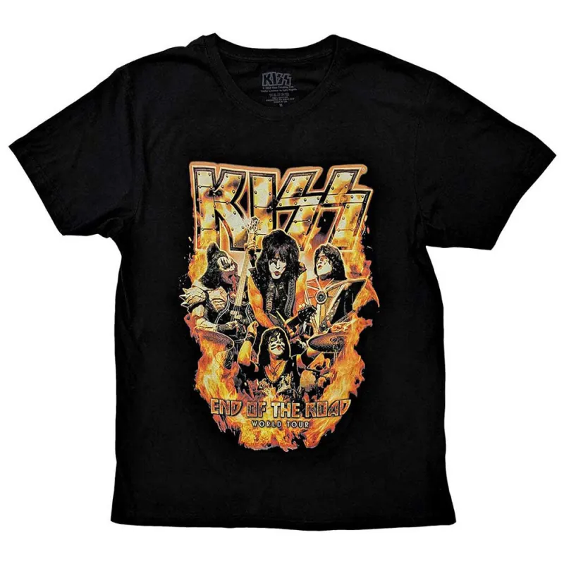 KISS End Of The Road Tour Orange T Shirt made by Kiss
