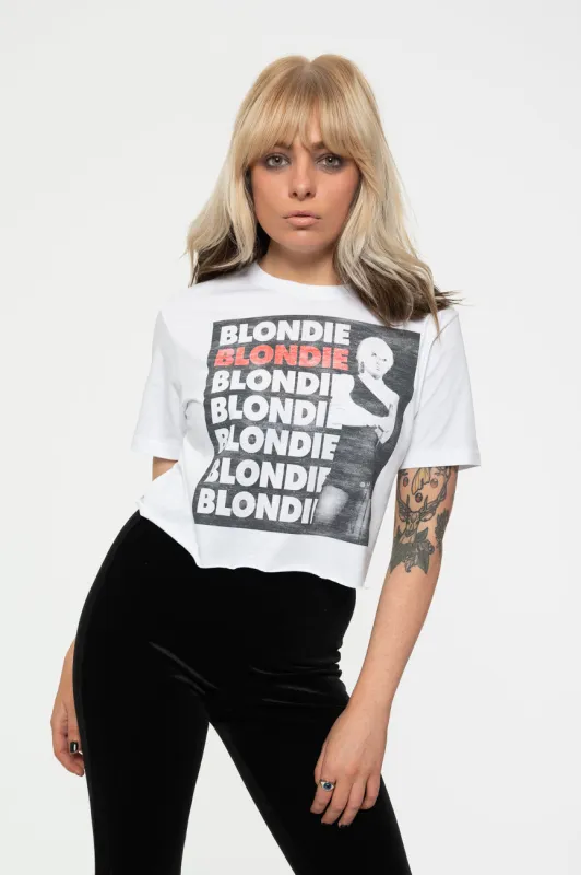 Blondie Stacked Band Logo Crop Top sold by Paradiso Clothing