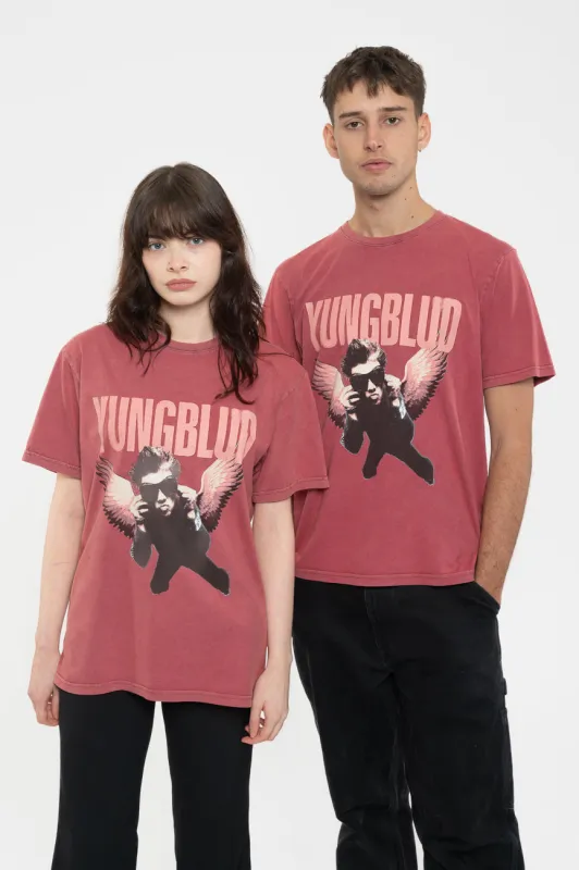 Yungblud Wings Logo Snow Wash T Shirt sold by Paradiso Clothing