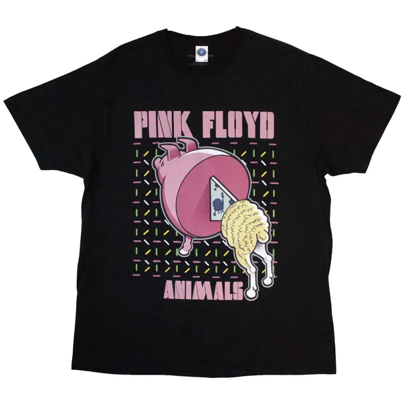 Pink Floyd Animals Cartoons T Shirt made by Pink Floyd