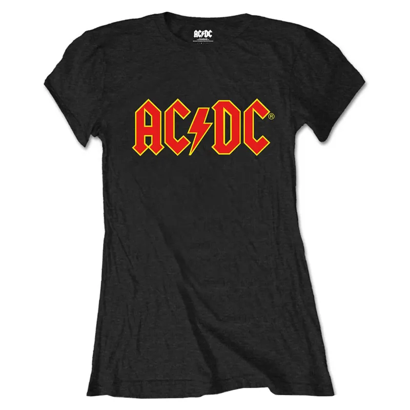 AC/DC Voltage Band Logo Skinny Fit T Shirt sold by Paradiso Clothing