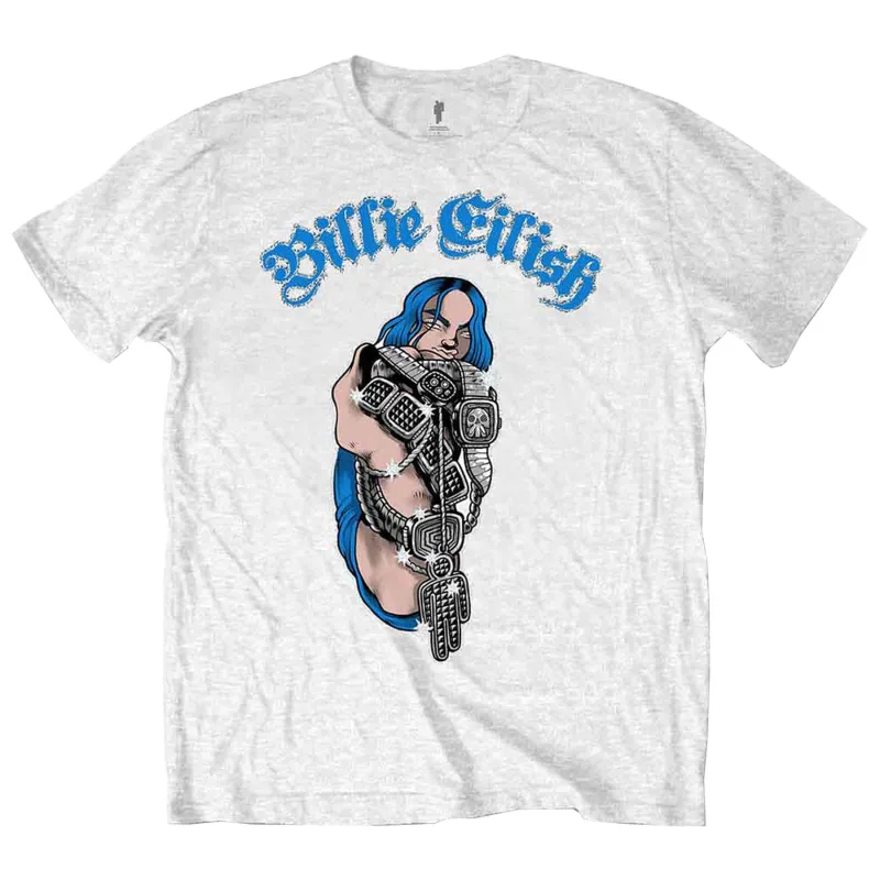 Billie Eilish Bling Glitter Print T Shirt sold by Paradiso Clothing