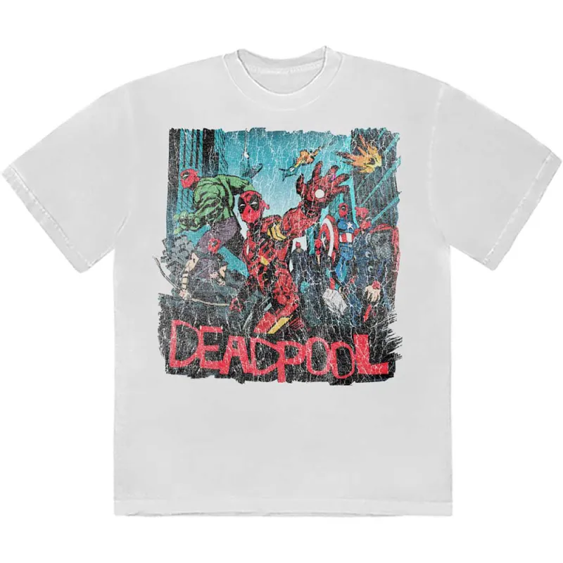 Deadpool Hero Scene Vintage T Shirt sold by Paradiso Clothing