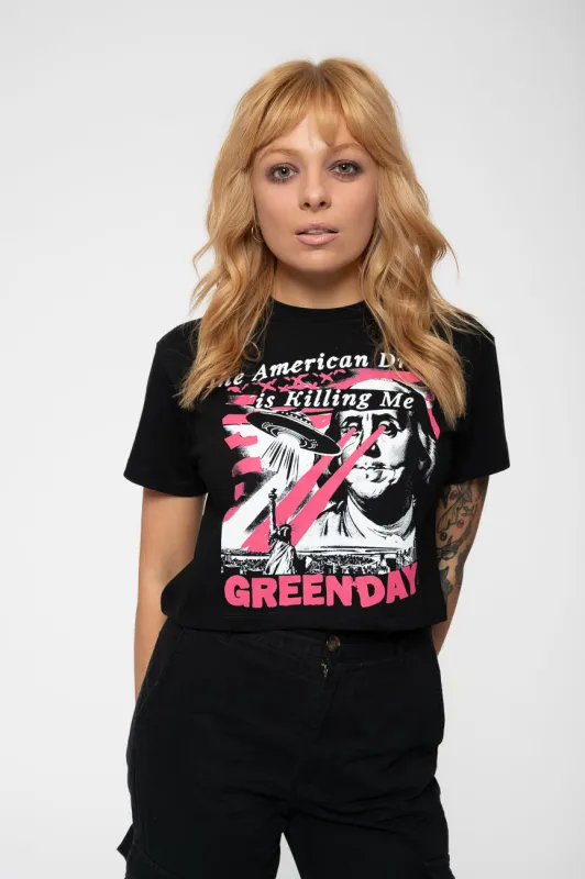 Green Day American Dream Crop Top made by Green Day