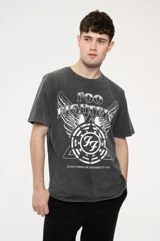 Foo Fighters Everything Or Nothing Limited Edition 999 Only Premium Wash T Shirt sold by Paradiso Clothing
