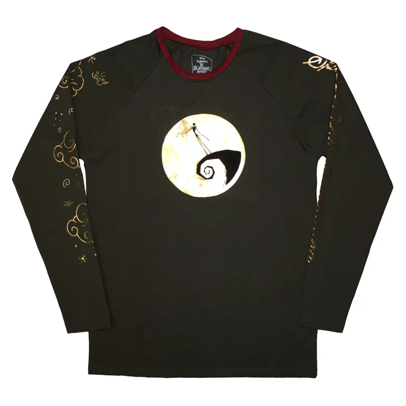 The Nightmare Before Christmas Spiral Hill T Shirt Long Sleeve made by Paradiso Clothing