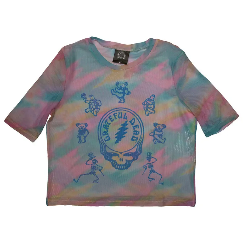 Grateful Dead Dead Egyptian Slash Mesh Crop Top made by Grateful Dead