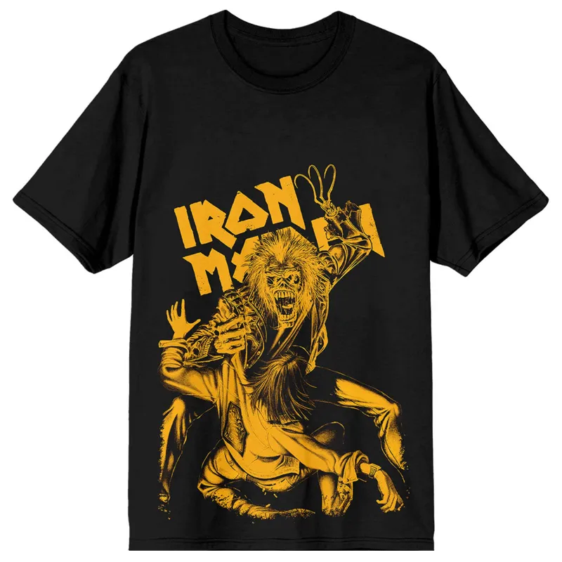 Iron Maiden No Prayer Claw Jumbo Yellow T Shirt made by Paradiso Clothing