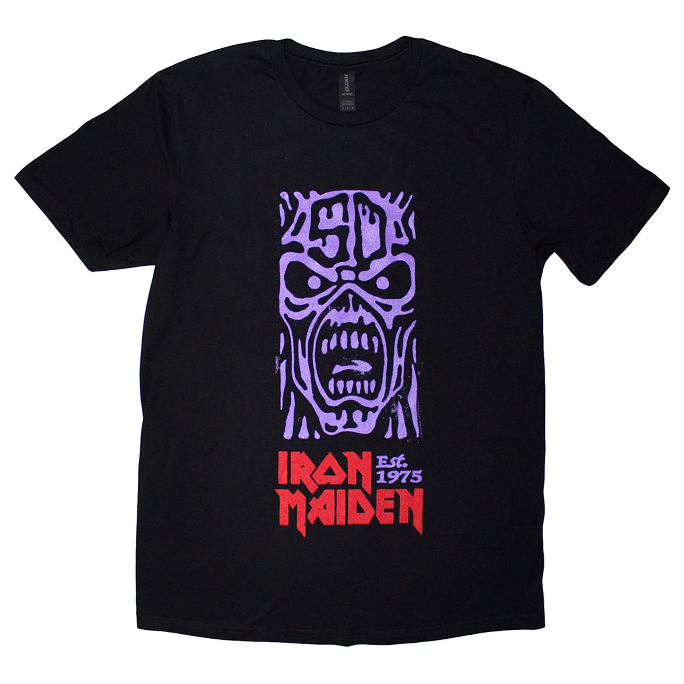 Iron Maiden Est 1975 Stamp Logo Purple T Shirt sold by Paradiso Clothing