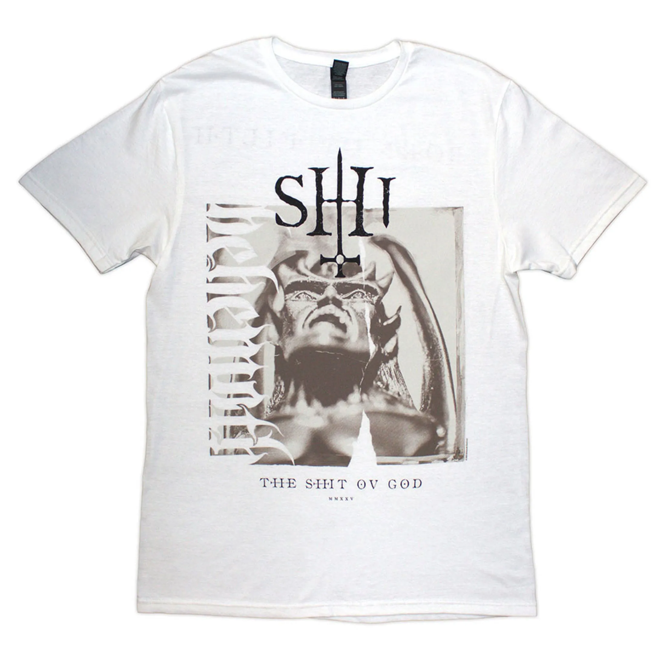 Behemoth The Shit Ov God Sepia Parchment T Shirt sold by Paradiso Clothing