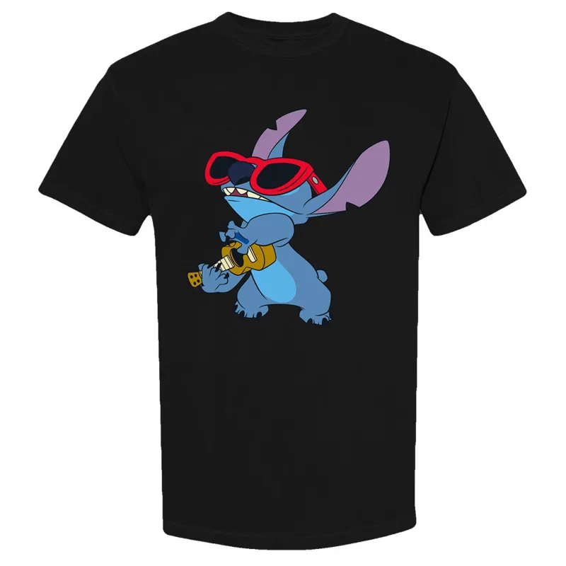 Lilo And Stitch Stitch Guitar T Shirt made by Disney