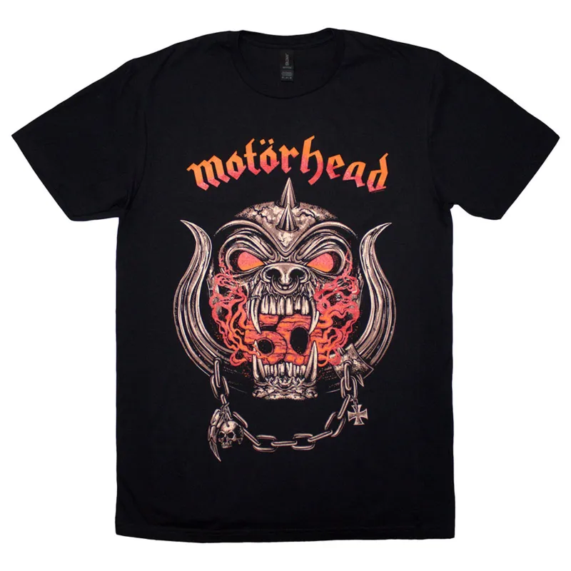 Motorhead 50 Years Warpig Red Gradient T Shirt sold by Paradiso Clothing