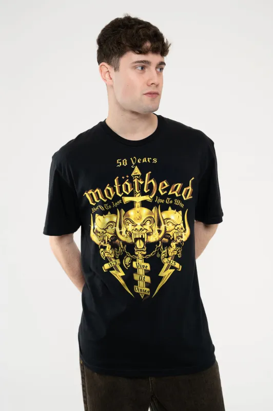 Motorhead 50 Years Swords And Warpig T Shirt sold by Paradiso Clothing