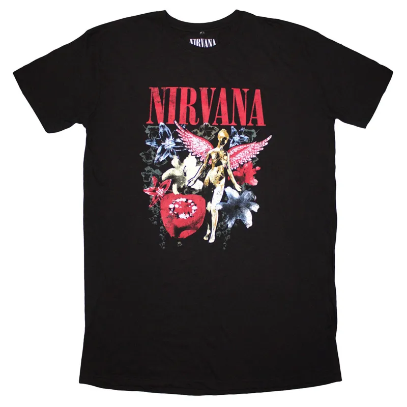 Nirvana In Utero Vintage Collage T Shirt Dress sold by Paradiso Clothing