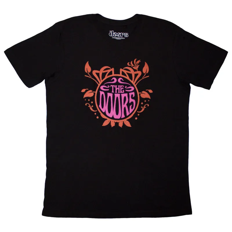 The Doors Pink Orange Logo T Shirt sold by Paradiso Clothing