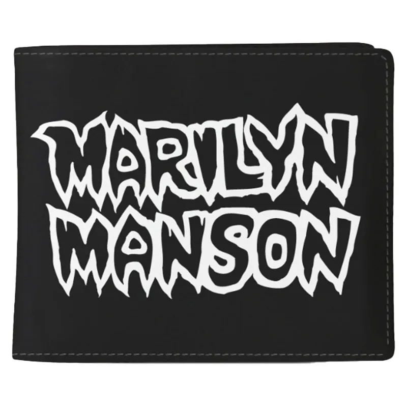 Marilyn Manson Logo Bifold Wallet sold by Paradiso Clothing
