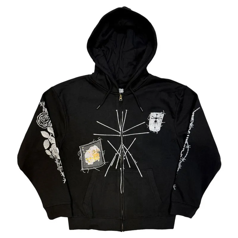 Bring Me The Horizon Nailed Symbol Zipped Hoodie made by Paradiso Clothing