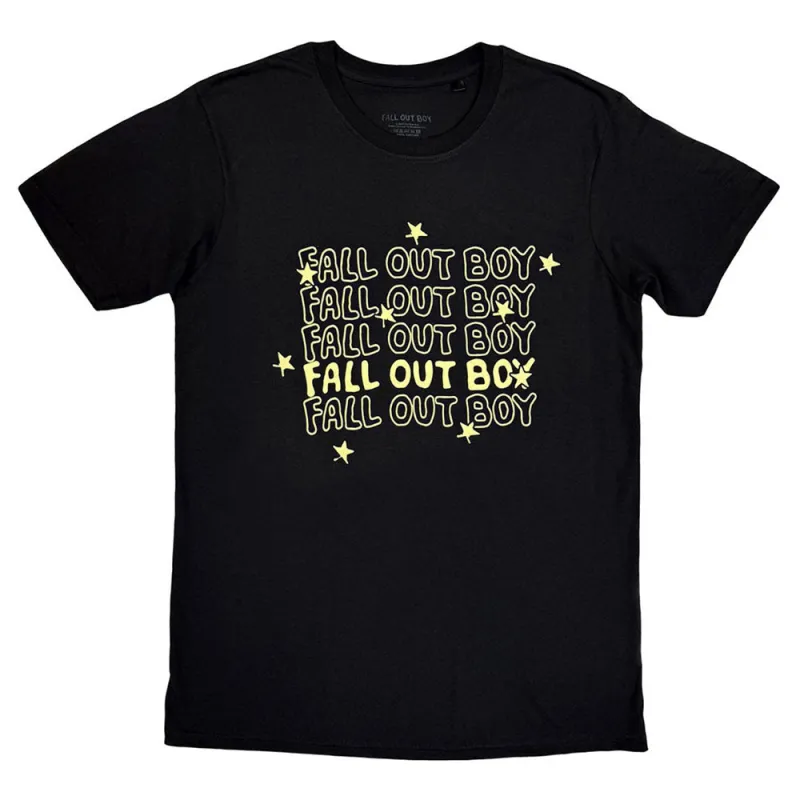 Fall Out Boy Band Logo Repeat T Shirt made by Paradiso Clothing