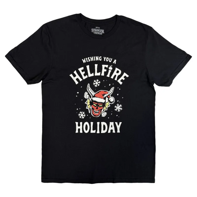 Stranger Things Wishing You A Hell Fire T Shirt made by Paradiso Clothing
