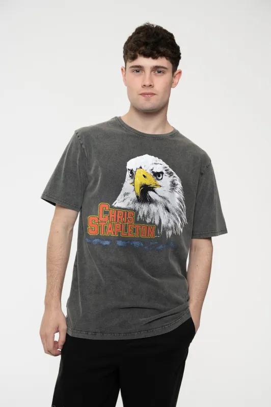 Chris Stapleton Eagle Limited Edition 999 Only Premium Wash T Shirt sold by Paradiso Clothing