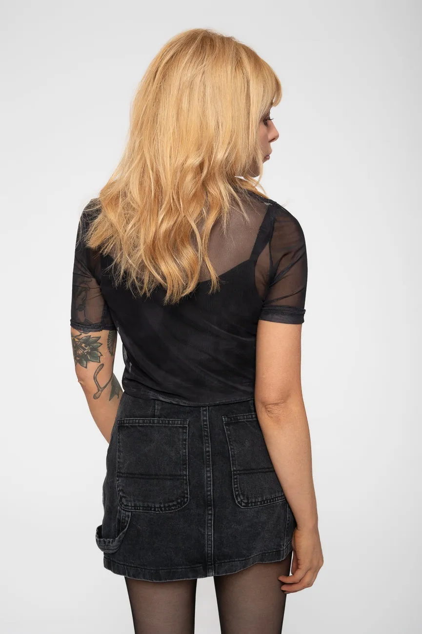 Motley Crue Dr Feelgood Mesh Crop Top sold by Paradiso Clothing product image thumbnail 4