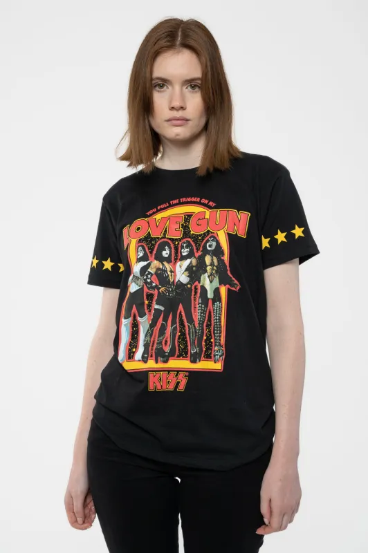 KISS Gun Stars Band Logo T Shirt sold by Paradiso Clothing