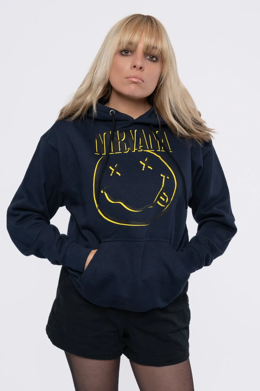 Nirvana Inverse Grunge Smile Hoodie sold by Paradiso Clothing