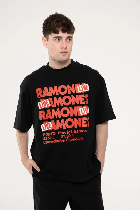 Ramones Live In Concert Limited Edition 999 Only Oversized Boxy T Shirt made by Paradiso Clothing