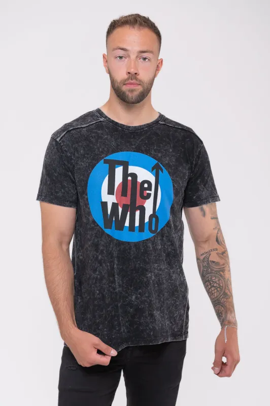 The Who Target Logo Snow Wash T Shirt made by Paradiso Clothing