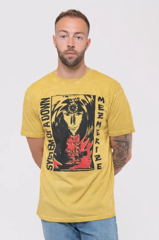 System Of A Down Reflections Dip Dye Mineral Wash T Shirt sold by Paradiso Clothing