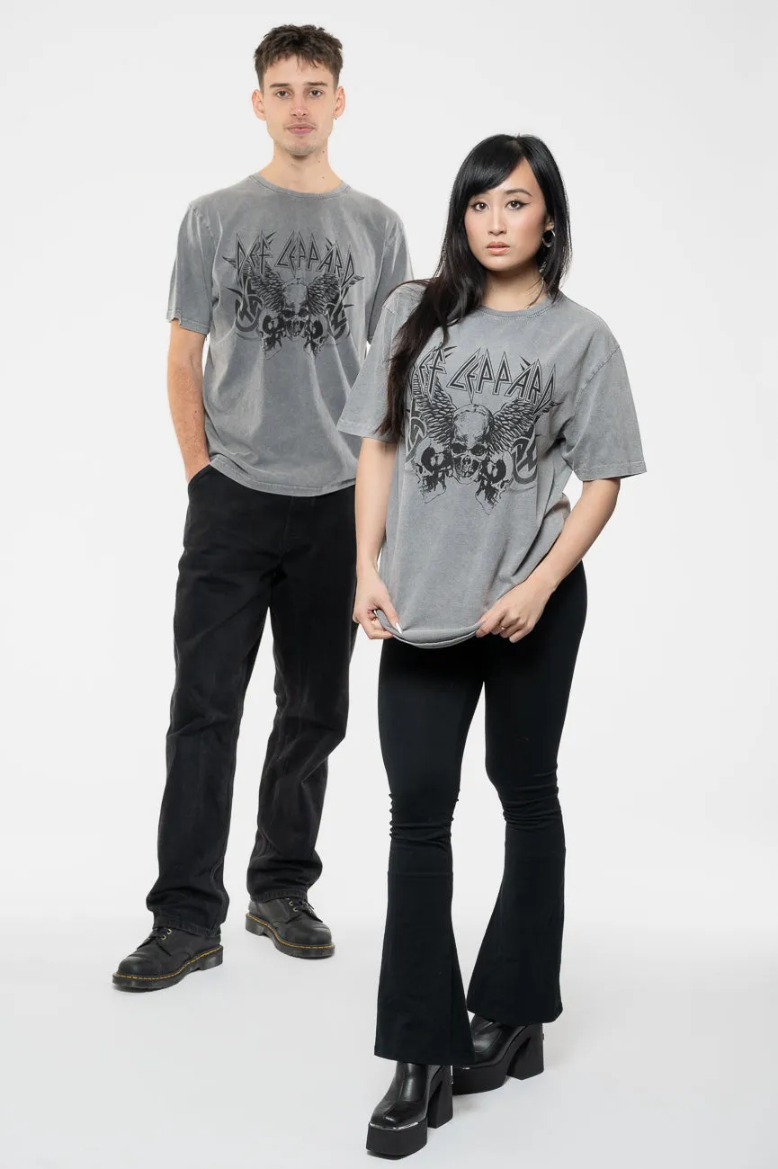 Def Leppard Tribal Skull Limited Edition 999 Only Premium Wash T Shirt sold by Paradiso Clothing product image thumbnail 2