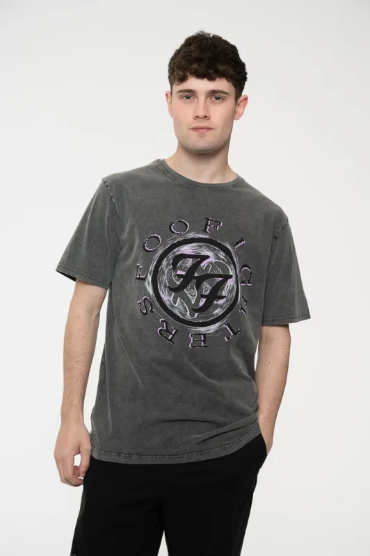 Foo Fighters Wheel Shadow Limited Edition 999 Only Premium Wash T Shirt made by Paradiso Clothing