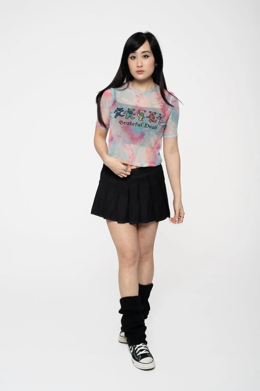 Grateful Dead Dancing Bears Mesh Crop Top sold by Paradiso Clothing product image thumbnail 2