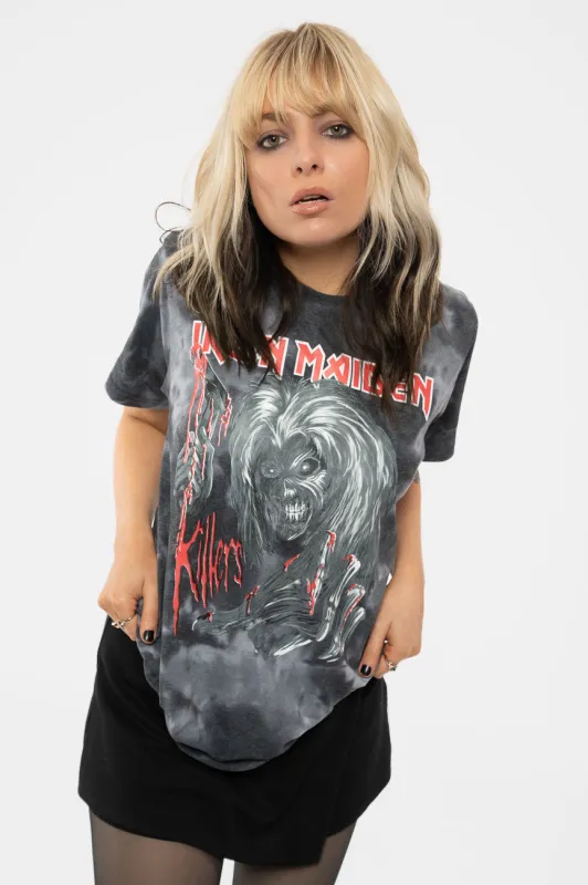 Iron Maiden Ed Kills Again Dye Wash Tee sold by Paradiso Clothing